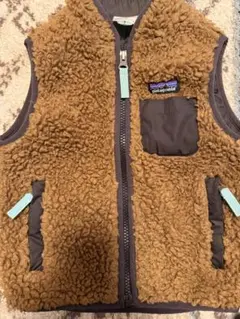 patagonia フリースベスト 2T ブラウン