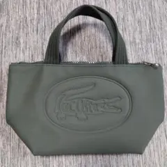 LACOSTE ミニトート カーキグリーン