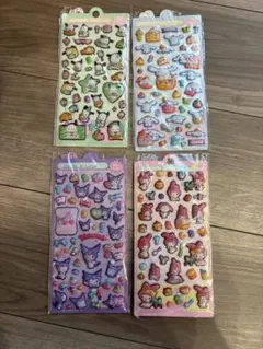 サンリオ立体キャラクターシール ぷくぷくシール4シートセット