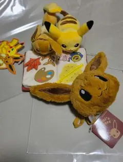 ぬいぐるみ　ピカチュウ　イーブイ　ポケモン　Pokemon