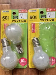 YAZAWA 60W E17 クリプトン球 約10％省エネタイプ３個セットのサムネイル