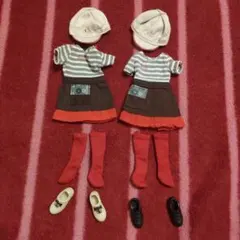 リカちゃん　人形　服　ミスタードーナツ　ミスド　店員　ファミレス　双子　コーデ