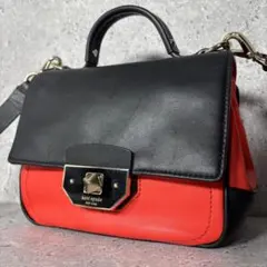 ✨ケイトスペード ショルダーバッグ 2way レザー ターンロック ブラック