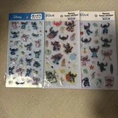 Disney Stitch シール 3枚セット ぷっくり エアーシールのサムネイル