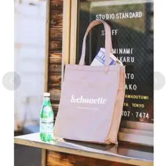 &chouette キャンバストートバッグ ピンク　Mキーホルダー付きのサムネイル