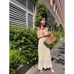 maison celon】lace flare long dress - メルカリ