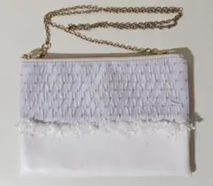 ホワイトグラデーション　ショルダー/クラッチ