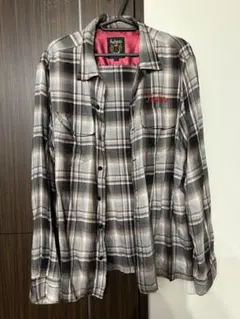 Schott チェックシャツ　オンブレシャツ　 Lサイズ