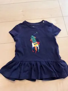 Ralph Lauren ネイビー ポロ馬刺繍 Tシャツ 90cm