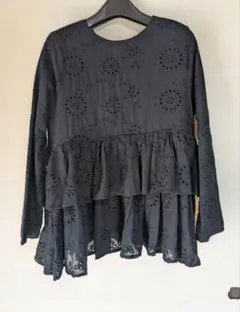 Frame 花柄カットチュニックブラウス　ブラック　未使用のサムネイル
