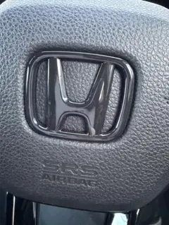 HONDA ステアリングエンブレムカバー 黒艶ブラック
