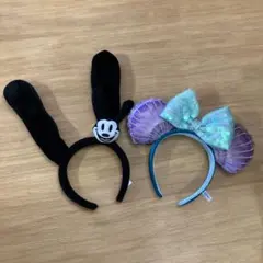 ディズニーシーカチューシャ オズワルド　貝殻　アリエル　レディースメンズカップル