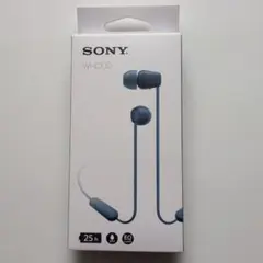 【中古】SONY ワイヤレスイヤホン WI-C100 ブルー