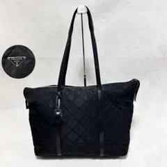 PRADA プラダ ナイロン キルティング トートバッグ 三角ロゴプレート