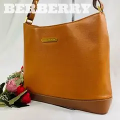 【美品！希少】バーバリー　ショルダーバッグ　ノバチェック　レザー　ロゴ金具