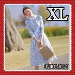 花柄ワンピース 体型カバー 爽やか 清楚 綺麗めコーデ 旅行 デート 新品 XL