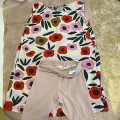 UNIQLOフラワープリント ワンピース110 H,M CN110/53