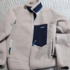 Patagonia フリースジャケット Sサイズ ベージュ・ネイビー