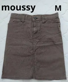 【moussy】膝上スカート26インチMマウジー美品ブラウン