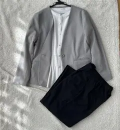 美品GLACIER(L)3点セットカラーレスジャケットストレッチクロップドパンツ