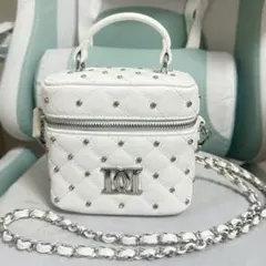 Darich ダーリッチ キルティングビジュースクエアミニバッグ ホワイトWHT