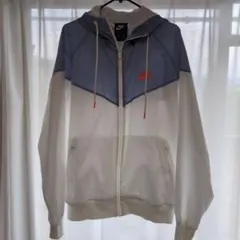 Nike ナイロンジャケット L ホワイト/ライトブルー