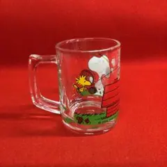 スヌーピー SNOOPY マグカップ コップ ガラス 昭和レトロ ピーナッツ