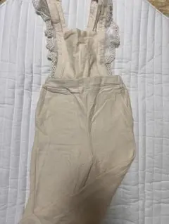 ショルダーレース フリル サロペットパンツ キッズ レディース 女の子 服