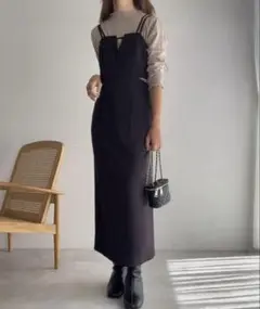 FILLOU ウエストスリットバックリボンキャミワンピース Mサイズ