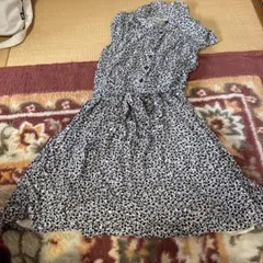 NATURAL BEAUTY BASIC 半袖ワンピース Lサイズ 花柄