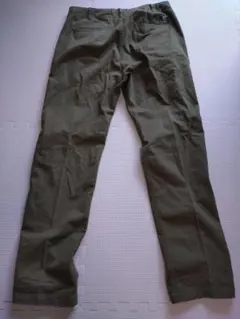 BEAMS HEART チェック裏地 カーキパンツ M ロールアップ