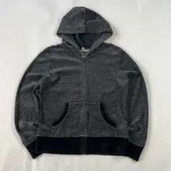 00’s archive ベロア ボーダー パーカー フェアリーグランジ Y2K