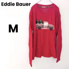 Eddie Bauer 長袖 トップス 【M】 赤 レディース 刺繍デザイン
