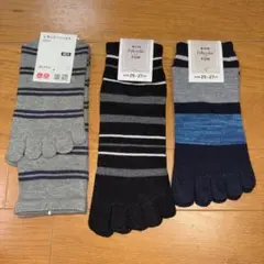【新品】 5本指 ソックス 3足セット 25〜27cm 福助 ユニクロ メンズ