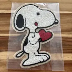 スヌーピー　もこもこパイル地ワッペン
