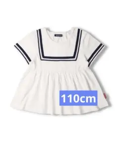 新品moujonjon ムージョンジョンライン入りセーラーデザイン半袖Tシャツのサムネイル