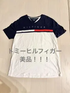 TOMMY HILFIGER Vネック Tシャツ XL