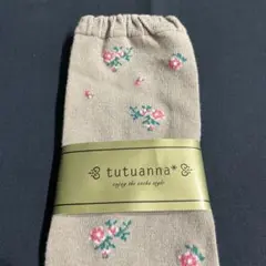 tutuanna 花柄 ベージュ ソックス未使用