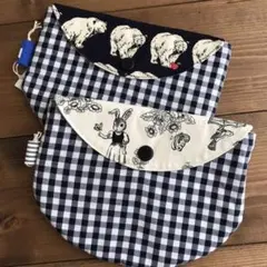 半円ポーチ2個セット 新品 ハンドメイド