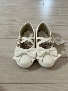 アクシーズファム　リボンエナメルパンプス　キッズサイズM 未使用　発表会用に