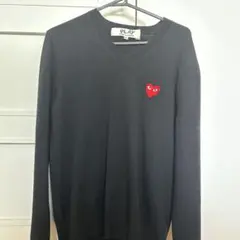 PLAY COMME des GARÇONS 黒ニットセーター Sのサムネイル