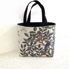 ウィリアムモリストートバック　 ケルムスコット柄　ハンドメイド