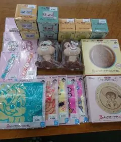 一番くじ　チップとデール　デザインプレート　ぬいぐるみ　テーブルウェア　タオル