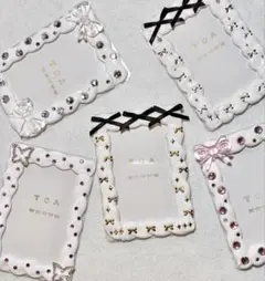 トレカケース ホイップデコ 蝶 B8 硬質カードケース 紫 ラインストーン 白