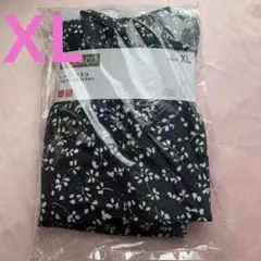 ユニクロ　リラコ　レーヨンリラコ　ネイビー　小花柄　レディースXL