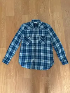 American Eagle チェック柄 長袖シャツ ボーイフレンドフィットのサムネイル