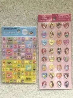 ストーンシール♡タイルシール プリンセス クレヨンしんちゃん 2枚セット