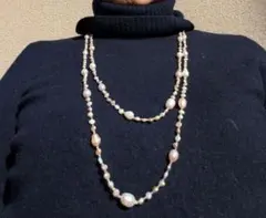 更に値引きしました　淡水バール ロングネックレス