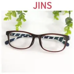 良品 JINS ジンズ メガネ 眼鏡 ウェリントン ブラウン ネイビー ホワイト