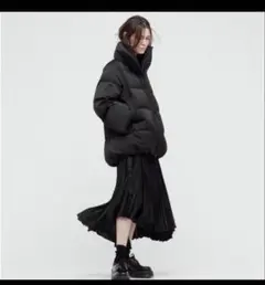 【美品】ユニクロ+J ジルサンダー　コラボ　ブラック ダウンジャケット